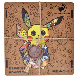 Деревянный пазл Pokemon. Pikachu картинка 373661 - МосИгра